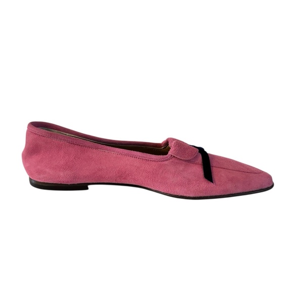 J. Crew Women’s 6.5 Pink Suede Manhattan Loafers Flats Shoes Blue Velvet Italy - Picture 7 of 12